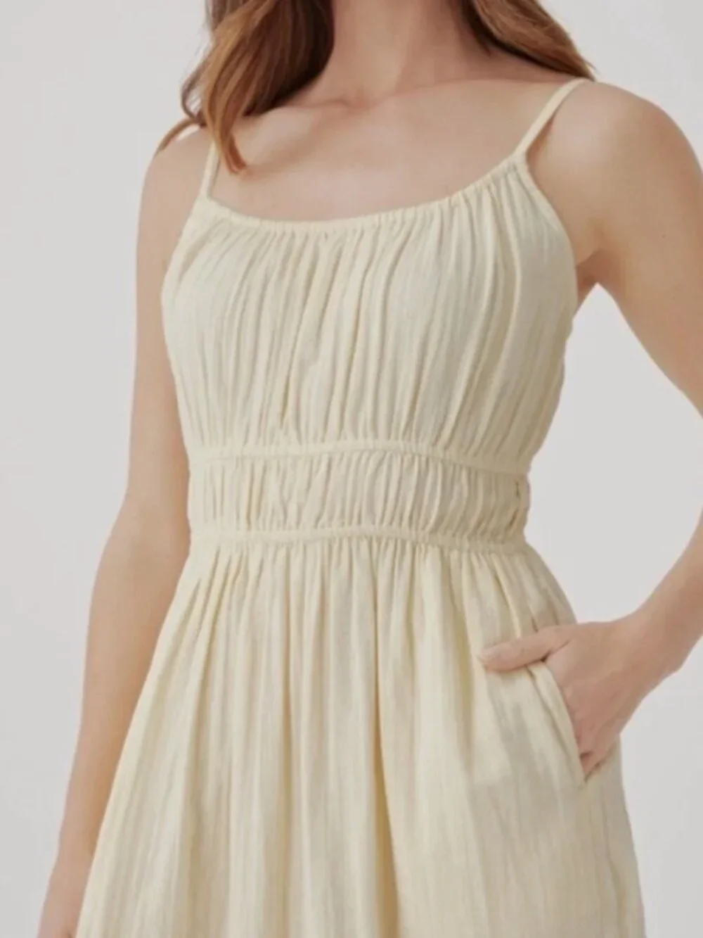 PACT Coastal Gauze Maxi Dress | Butter Yellow | NWT | XL - Picture 2 of 6